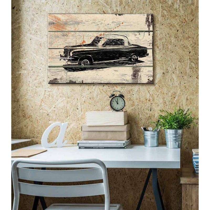 Illustration classique de la gravure sur bois classique de Mercedes, art de maison rustique, H 12 po x l 18 po