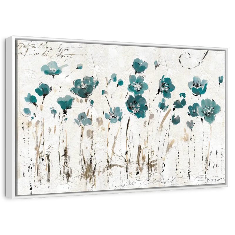 Leota Balance VI - bleu, Cadre flottant blanc, 43 po x 29 po