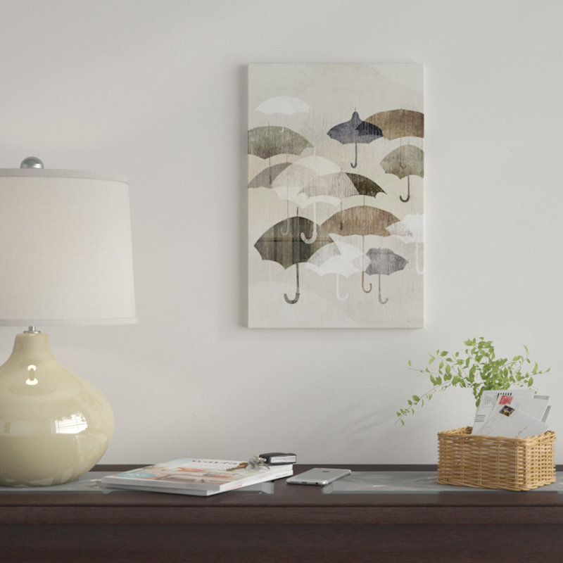 « parasol rain i », reproduction sur toile, H 12 po x l 8 po x P 0,75 po