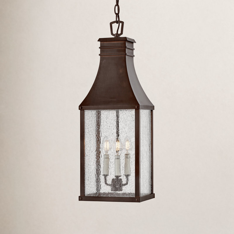 Beacon Hill 3-Light Outdoor Hanging Lantern, Blackened Copper