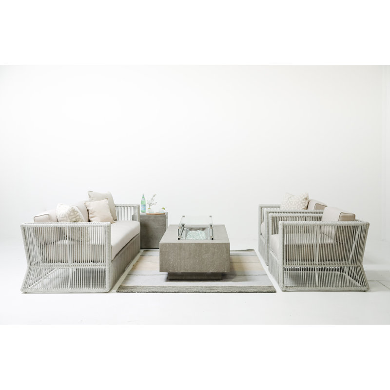 Miami Outdoor 3 - Seat Patio Sofa, Echo Ash Sunbrella®