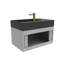 Ensemble de meuble-lavabo mural simple 30 po avec surface solide Amazon-92644258-94757381-94757379