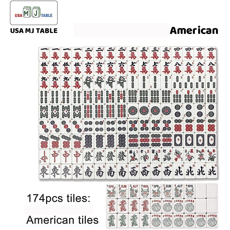 USAMJTABLE Automatic Mahjong Table 36mm numbered Tiles American Style
