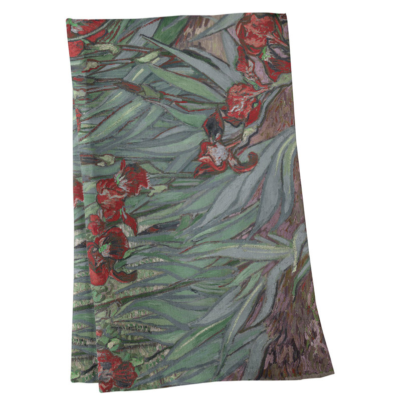 Tea Towel Kitchen Towel, Poly Twill, Light Blue/Red