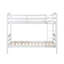 Lit simple superposé simple avec garde-corps et échelle, structure en bois blanc pour chambre d'enfant
