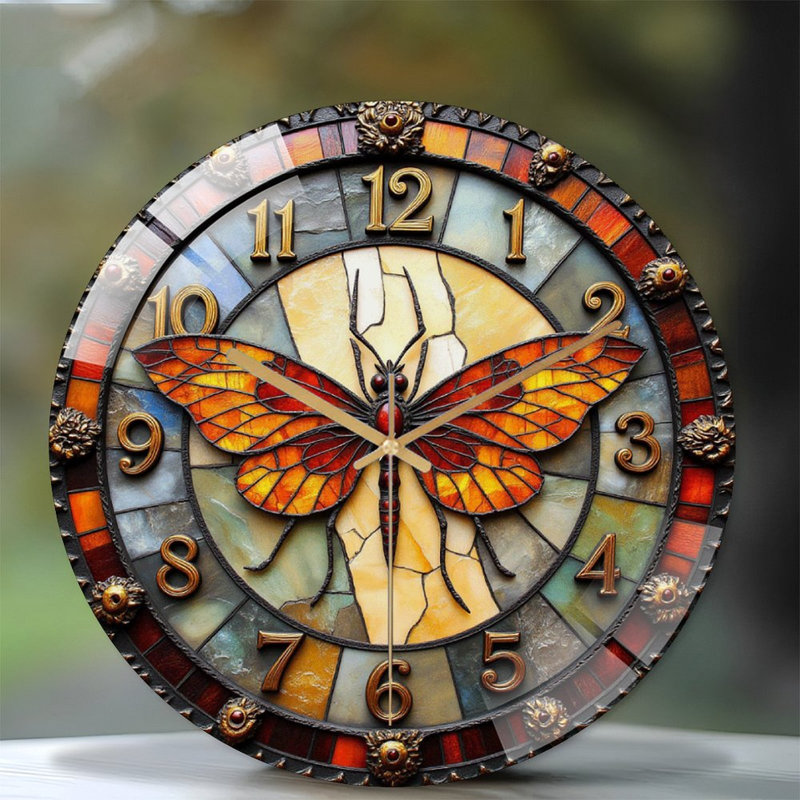 Horloge murale papillon