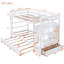 Lit simple superposé simple avec lit gigogne - idéal pour les chambres familiales avec rangement blanc pour créer une chambre à coucher élégante-130155450
