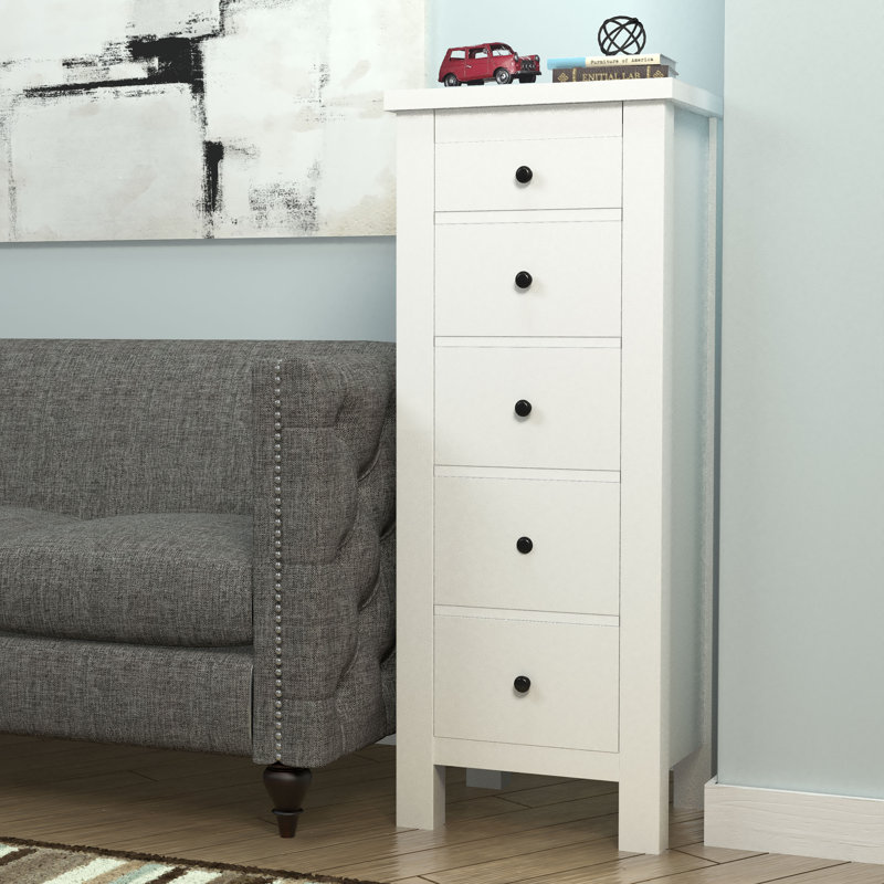47cm W 5 - Drawer Chest of Drawers, White