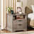 Brisson 23.6"W Farmhouse End Table with Charging Station and Fluted Storage Drawers-237814742