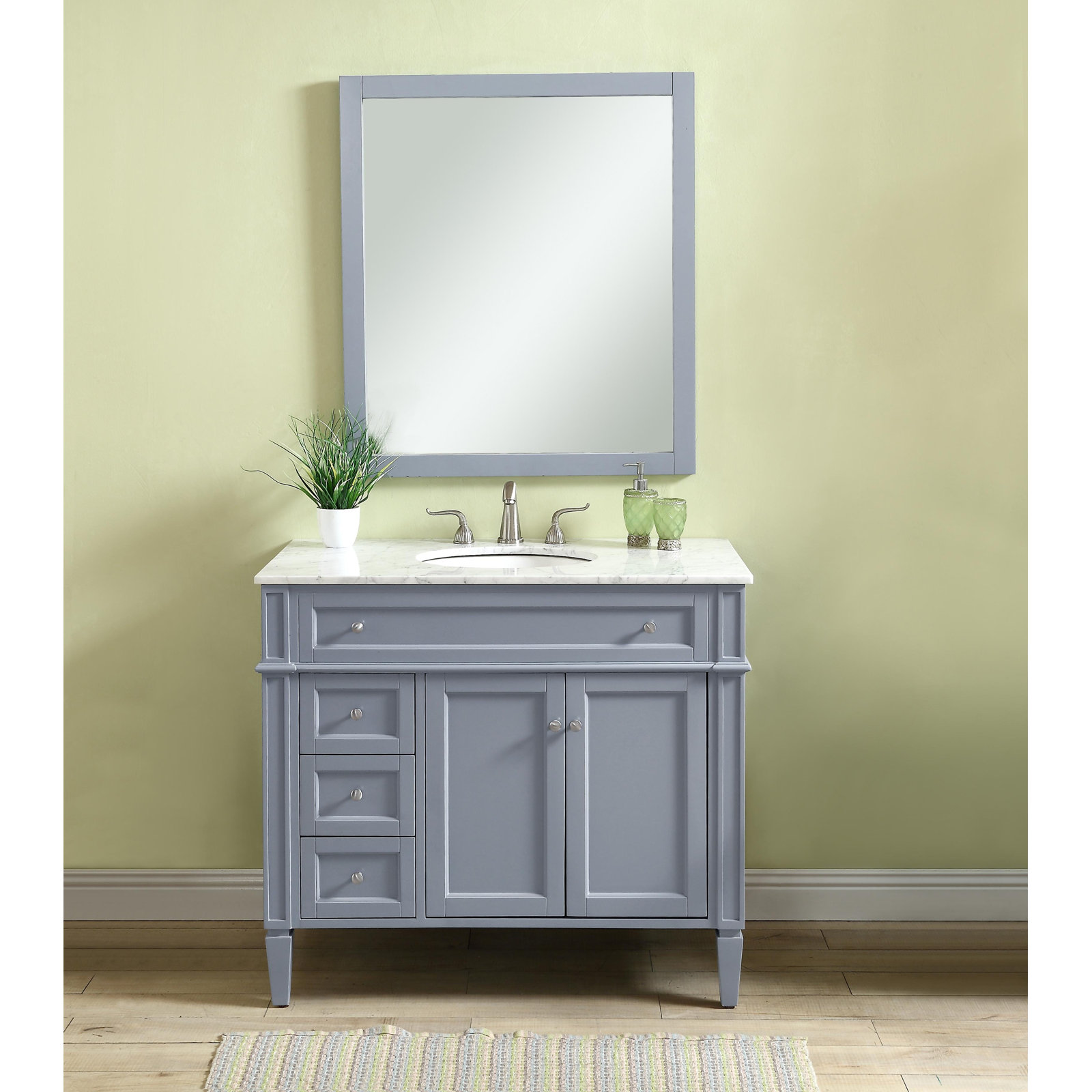 Rivers 40'' Single Bathroom Vanity, Gray