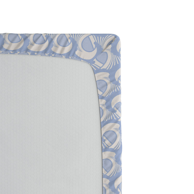 Microfiber Floral Fitted Sheet, Purple/White Damask, Twin XL Fitted Sheet