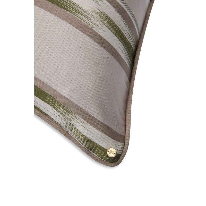 Kutnu Large Ikat Pattern Pillow, Olive
