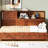 Walnut Twin Wooden Daybed Featuring 3 Storage Drawers, Upper Soft Board, Shelf And For Practical Organized Decor Size With Stylish Functional Lounge