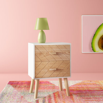 Chao 40cm W Solid + Manufactured Wood Bedside Table