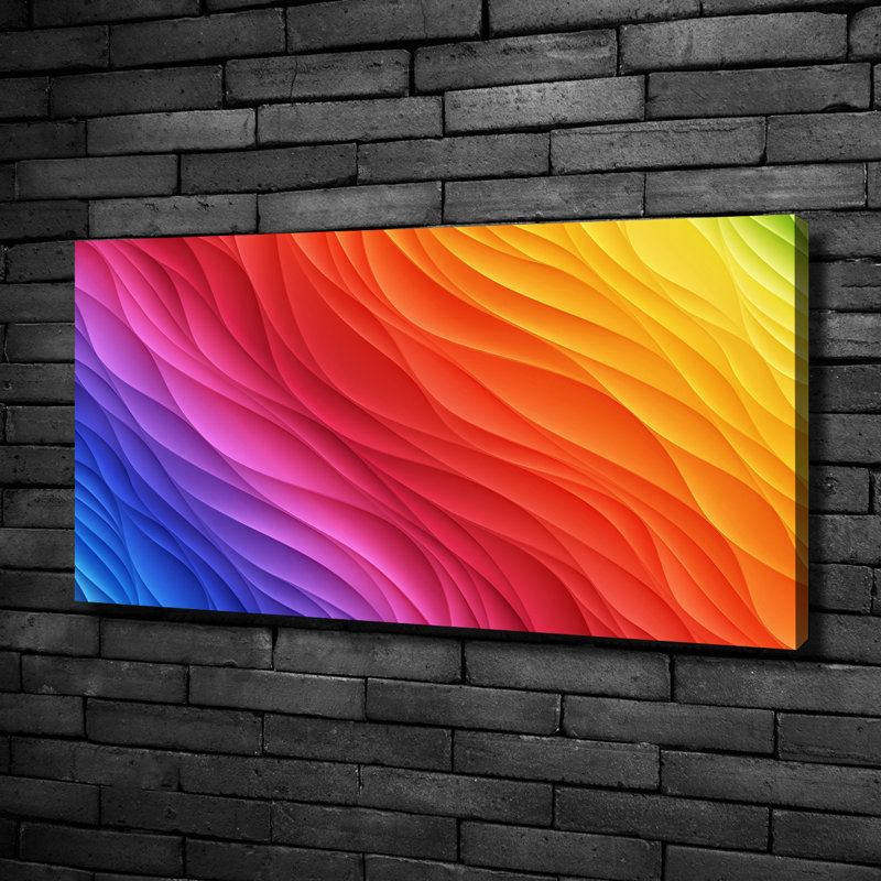 Colorful Waves - No Frame Print on Canvas