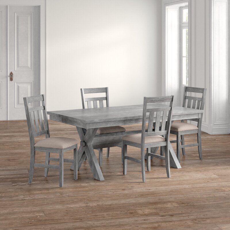 Kelly Clarkson Home Gigi 5 - Piece Trestle Dining Set & Reviews | Wayfair