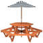 Kids 2 Piece Solid Wood Hexagonal Outdoor Table Or Chair and Chair Set