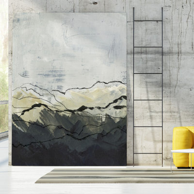 "winter mountains i" par jennifer paxton parker, reproduction d’art sur toile tendue