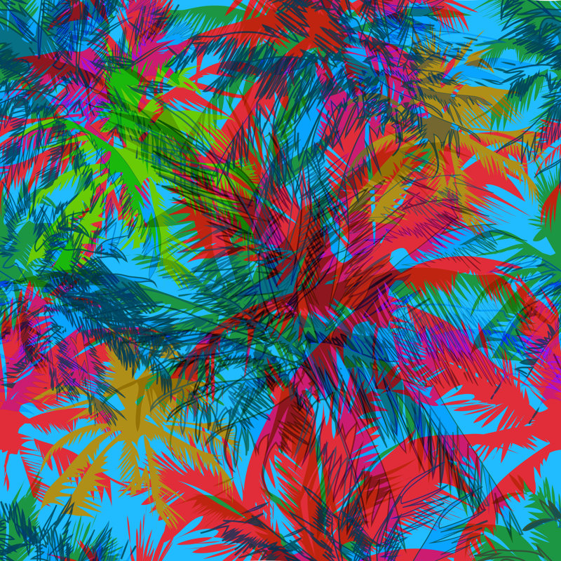 Ilyana Tropical Pattern - Wrapped Canvas Print, 122cm H x 122cm W x 3.8cm D