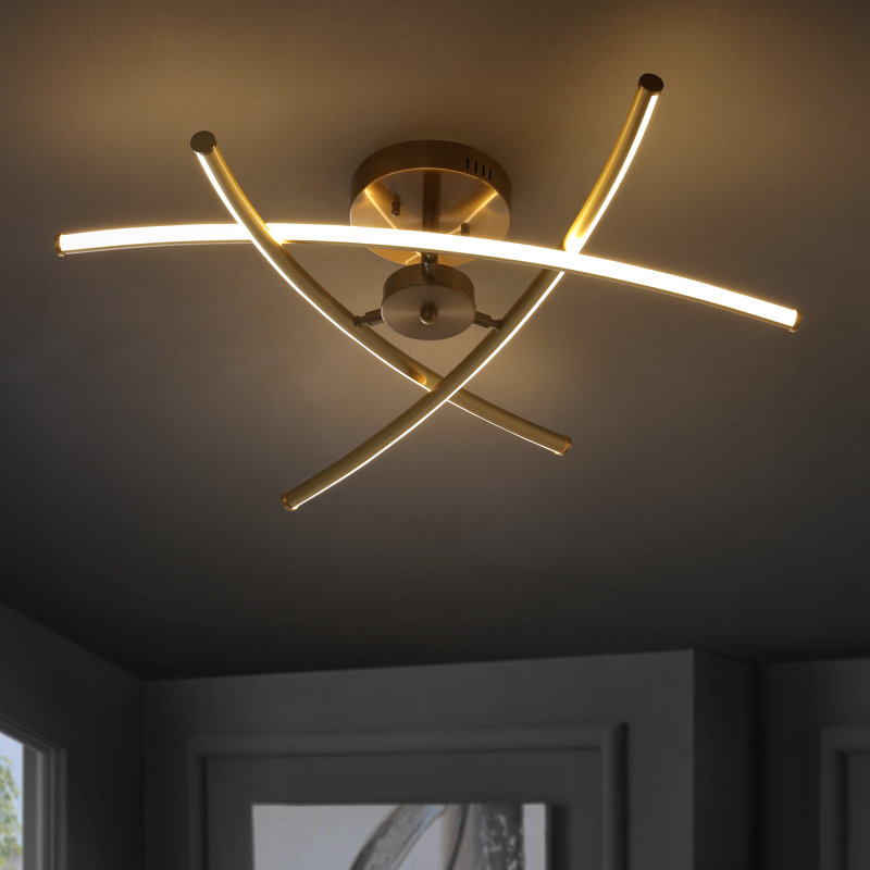 Geocron LED Flush Mount, Gold