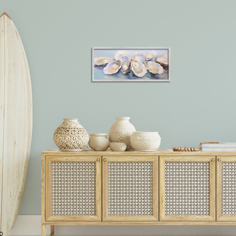 Art giclée aquatique d'huîtres Stupell Industries par Arlington Prints, H 10 po x l 24 po, Estampe numérique Farmhouse