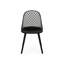 Chaise d'extérieur moderne - Chaise Lily en polypropylène noir avec structure et finition stables, matériau de la structure du siège-629653219