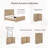 Makel 26"W 2-Drawer Nightstand with USB Charging