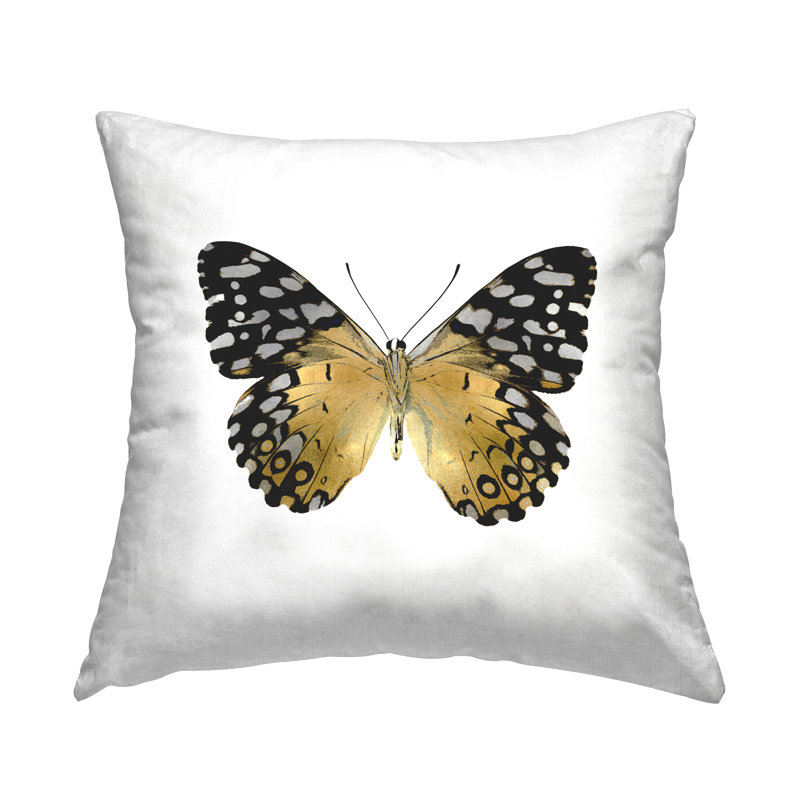 Coussin Stupell Industries Black & Glam Butterfly