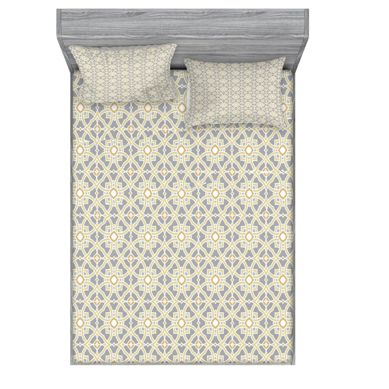 Microfiber Geometric Sheet Set, Full