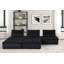 Canapé modulaire en velours noir 5 pièces Aveline-2140541925-2140541922
