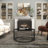 Baylor Black Metal Caged Coffee Table with Shaded Glass Top 32" x 32" x 15"