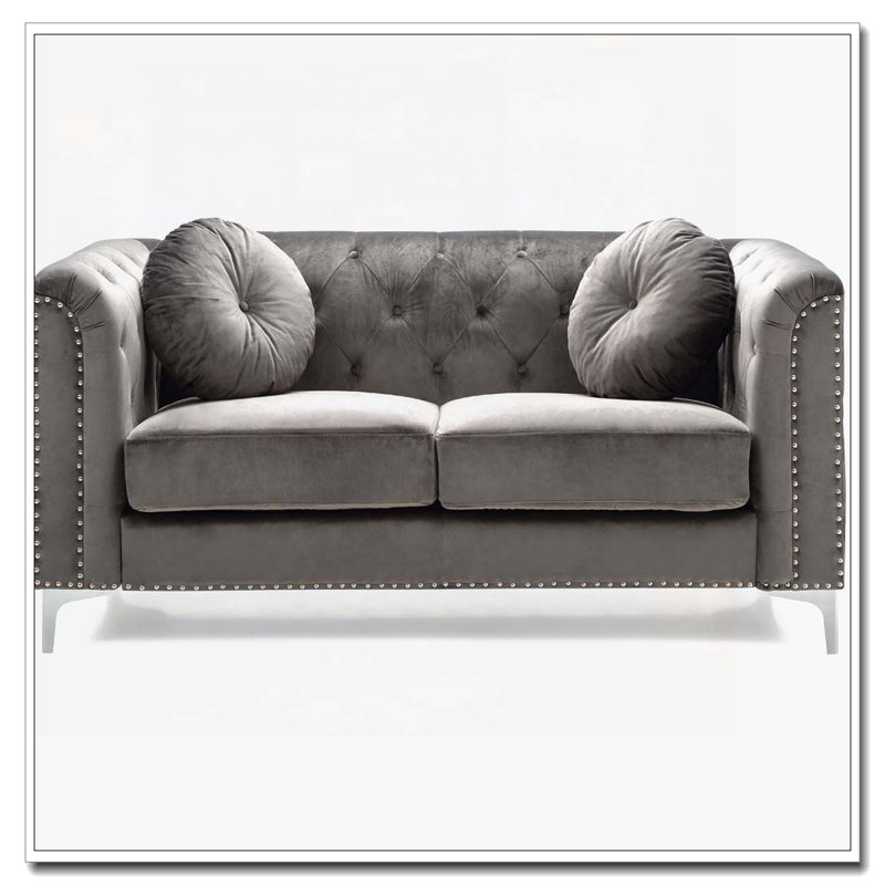 Causeuse Contemporary, Gris foncé