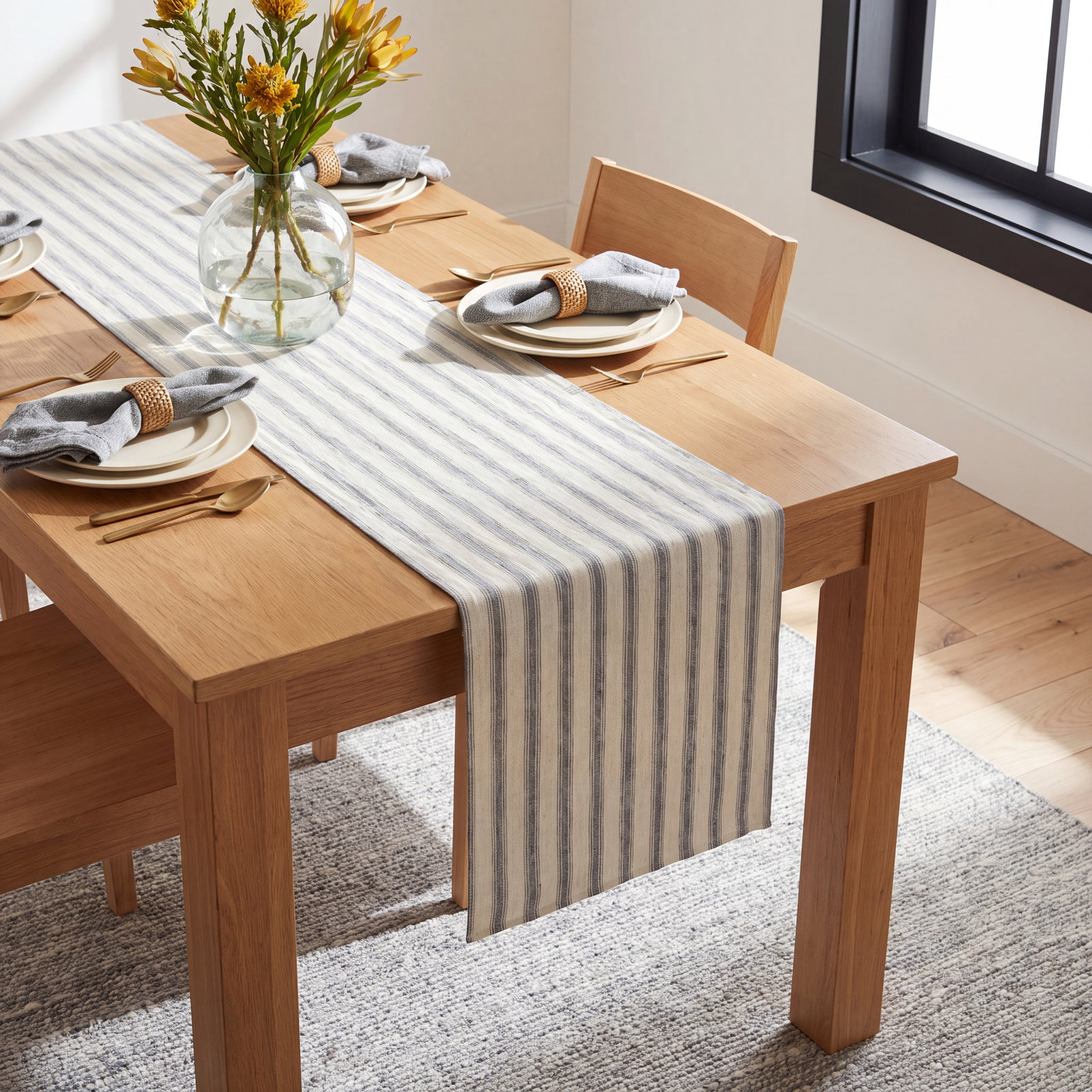 Persis Collection 72" Linen Table Runner