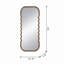 Miroir de plancher en bois 31,4 x 1,4 x 74 po avec cadre brun unique