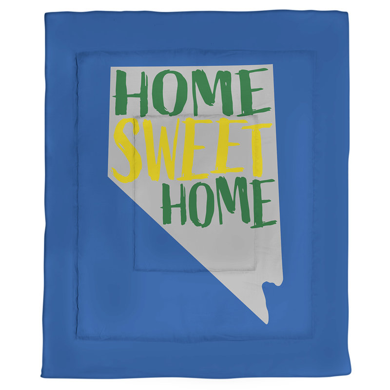 Nevada Modern & Contemporary Polyester Percale Comforter, Queen Comforter, State Flag Colors