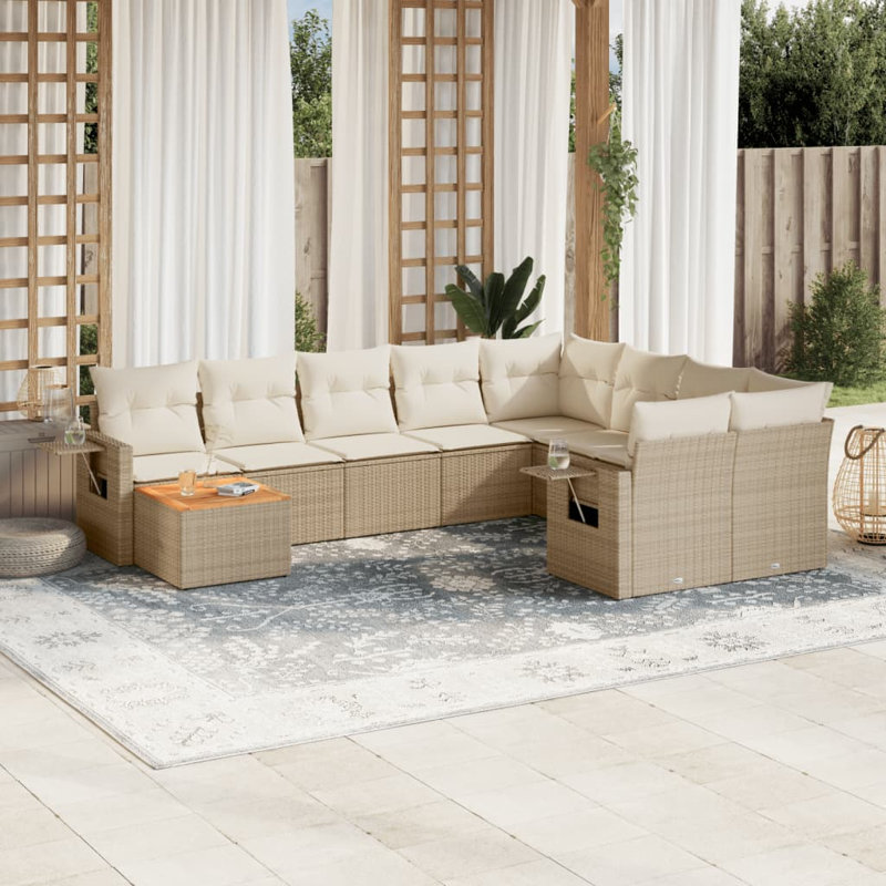 Ensemble de canapé de jardin Vidaxl beige