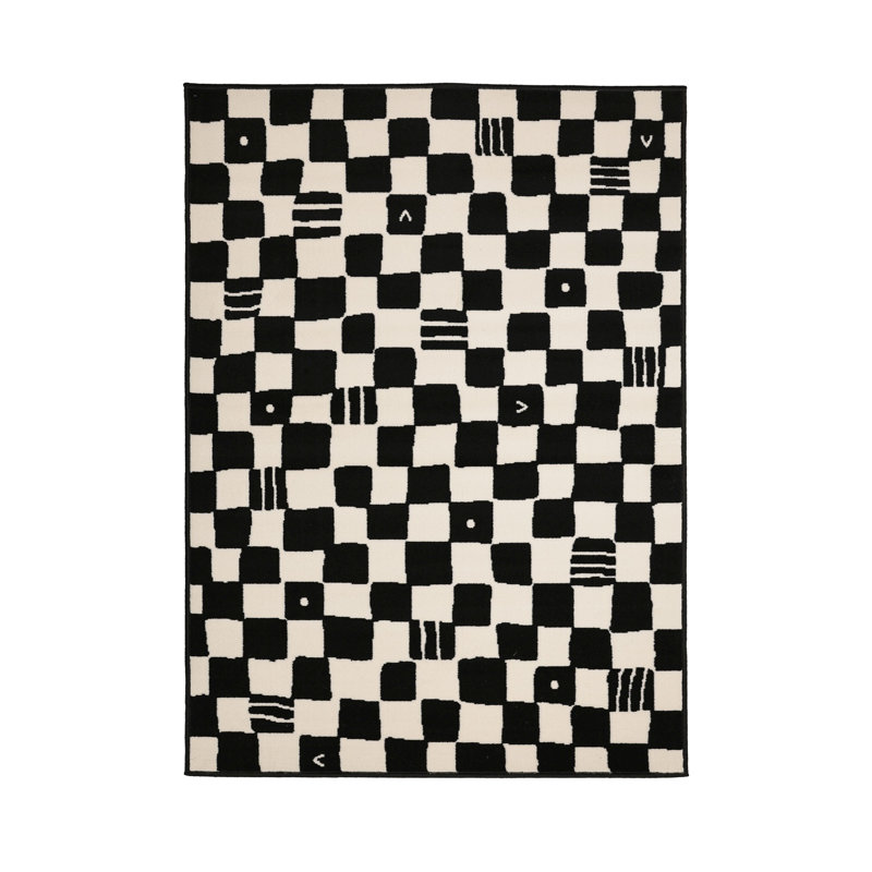 Maestro Chequered Area Rug, Rectangle 160 x 230cm