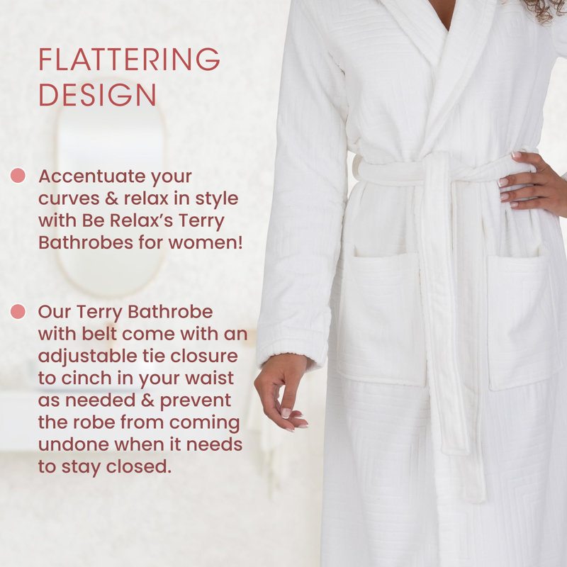 Terry-Jac. Blanc - très grand, Jacquard blanc, P