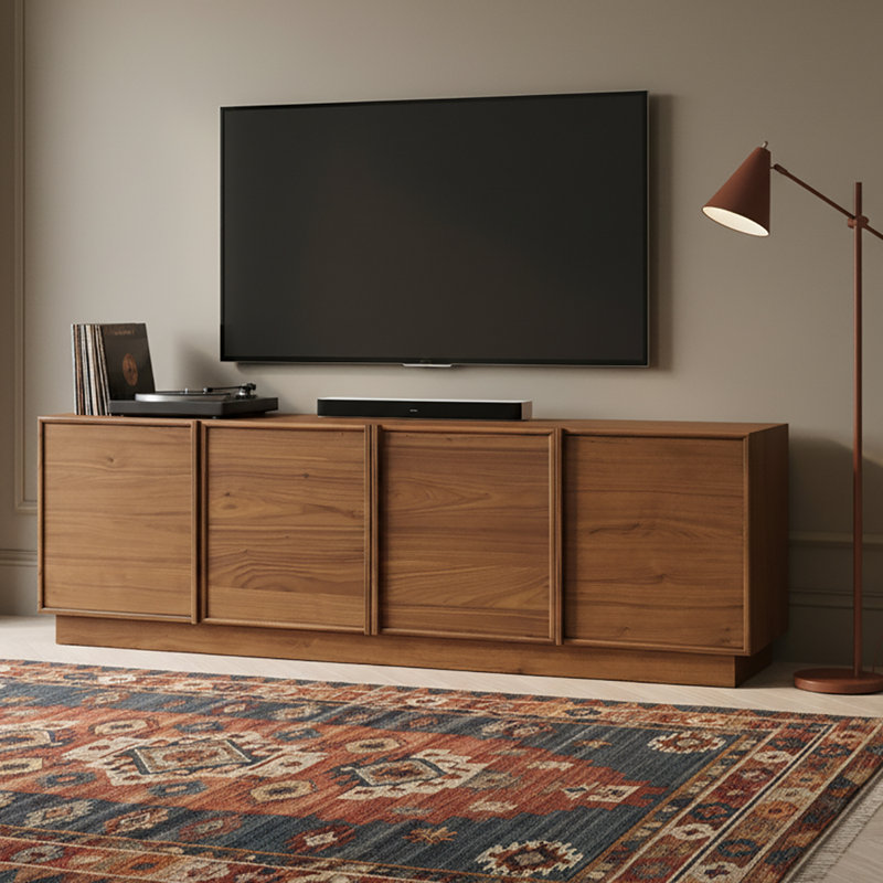 Console multimédia 70 "en noyer naturel Collins