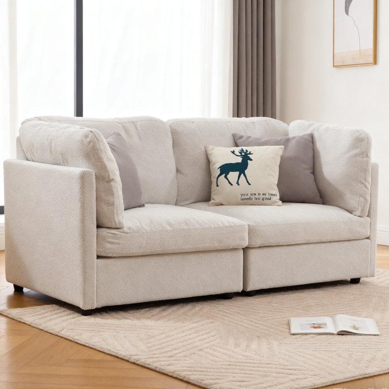Coussin de canapé modulaire 2 pièces, Beige