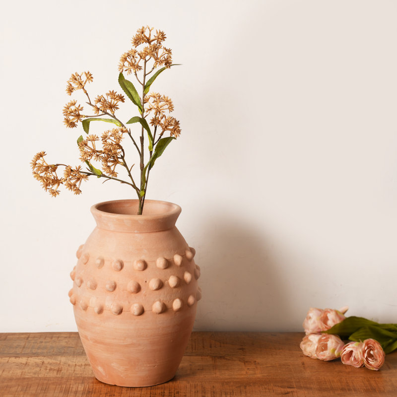 Vase en terre cuite Dia 10 po x H 10,75 po