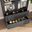 Armoire de rangement pour garde-manger 71 po avec bibliothèques, portes vitrées et 6 tiroirs (ensemble de 3)-822897103