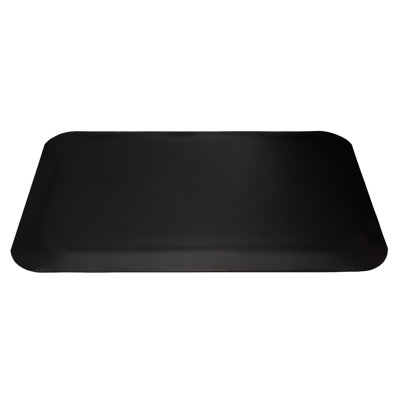 Tapis de chasse Flexrite Fatigue, 24 po x 36 po, mousse de vinyle à cellules fermées, surface supérieure lisse de 1/2 po, bordure biseautée, noir