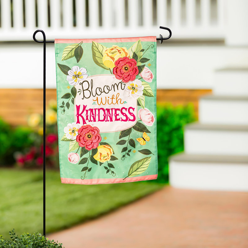 Drapeau de jardin «Bloom with Kindness»