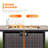 Outdoor 25.6"h ×42.8"w Propane Gas Rattan Fire Pit Table, Ceramic Tabletop and PE Rattan Weaved Iron Frame, Water-proof Oxford Cover, Glass Fire Pit Wind Guard, Glass Beads, Lid Included, Dark Brown and Coffee Color