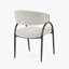 Chaises de salle à manger rembourrées avec pieds en métal (ensemble de 2), beige-1334011979