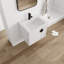 Meuble-lavabo simple 24,14 po avec plateau en céramique Dalven-277283620