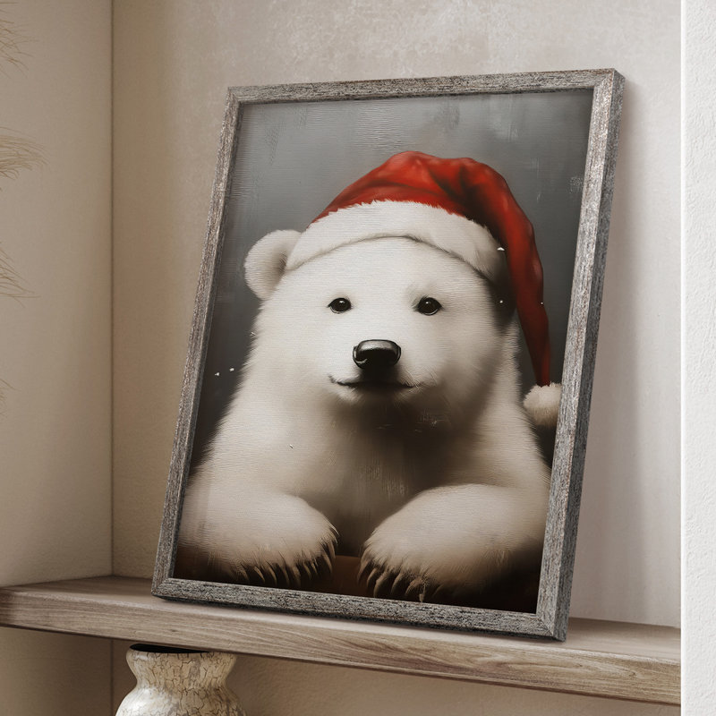«Christmas Holiday Art», série 2-XC III, reproduction encadrée - bois massif, H 15 po x l 12 po