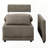 Linen Modular Sectional Sofa with Toss Pillows