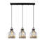 Lustre industriel noir, hauteur réglable, 46,5 po x 6 po x 4 po | Corps en métal, 117 pouces de hauteur | 3 x douilles E27 (40 W maximum) | Parfait pour la nostalgie et le décor de chalet / chalet | Taille de la plaque de base: 22,8 po x 2,4 po